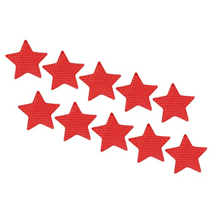 PATIKIL Reflective Stickers, 30 Pack 2.36 x 2.36 Inch Waterproof Adhesive High Visibility Night Caution Warning Star Shape Safety Tape Reflector for Trucks Trailers Cars, Red - color: Red