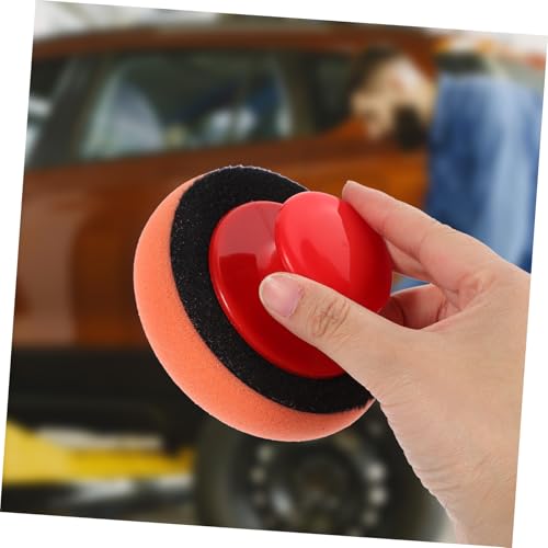 ABOOFAN Automotive Polishing Pads Set of Buffing Pads Sponge Round Plastic Handle Car Polishing Set Buffer Polisher for Cars Motorcycles Boats