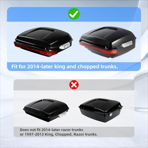 TCMT King Tour Trunk Brake Turn Tail Light Wrap Fits For Harley 2014-2025 Road King Road Street Electra Glide Tri Glide Ultra Limited Pack - color: Red Lens Black Housing A, size: Single Light