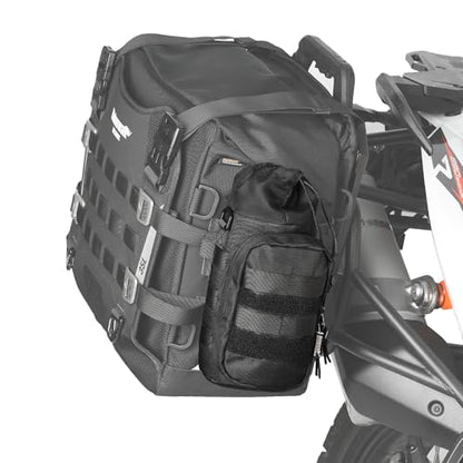 Rhinowalk Motorcycle Water Bottle Holder Bag Tactical Pouch with Drawstring Molle Insulated Bottle Bag Cool Powersports
