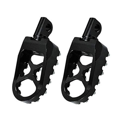 Motorcycle MX Offroad Foot Pegs CNC 360° Roating Footpegs Fit For Harley Sportster XL 883 1200 Softail Street Glide Dyna Fatboy Black - color: Black with Circular Spikes