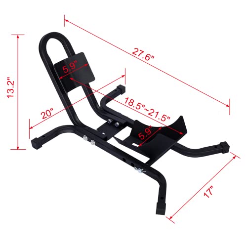 Motorcycle Front Tire Chock, 1200 lbs Heavy Duty Wheel Stand, Black Motorbike Front Chock for 17"-21" Wheels, High-Grade Steel Trailer Stand,Send Goods from Local Warehouse,Fast delivery