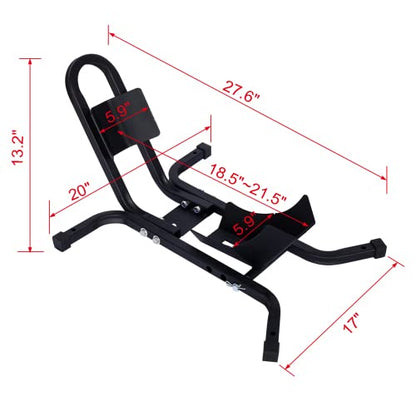 Motorcycle Front Tire Chock, 1200 lbs Heavy Duty Wheel Stand, Black Motorbike Front Chock for 17"-21" Wheels, High-Grade Steel Trailer Stand,Send Goods from Local Warehouse,Fast delivery