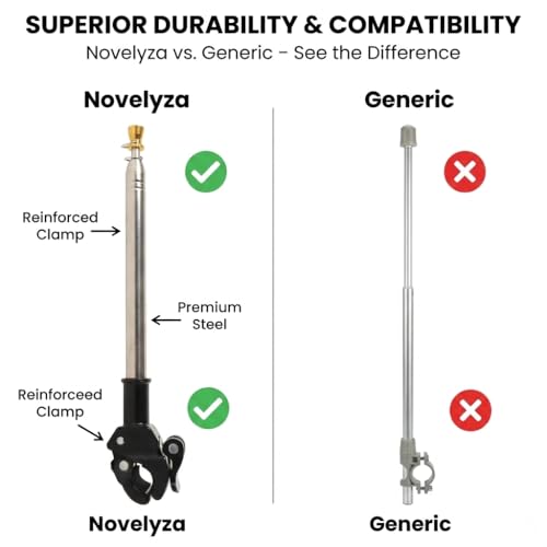 Adjustable Bike Bicycle Motorcycle Flag Pole Mount: Universal Stainless Steel Flagpole Bracket Hitch Rack - Flagpole Holder for Harley, Dirt Bike, Bicycle Accessories 63in Retractable Poles Stand