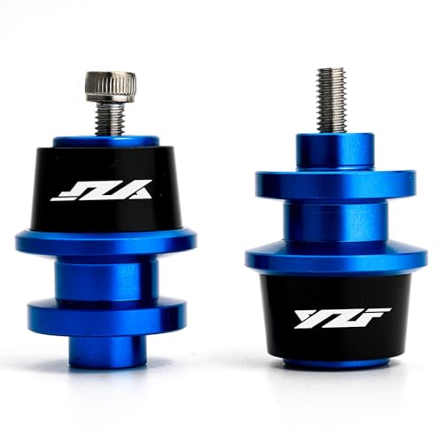 Compatible with R7 YZF R7 2026 R9 YZF R9 YZF R1 R1M R3 R6 S R25 R15 R125 Motorcycle CNC M6 Swingarm Spool Sliders Stand Screws Slider (Blue) - color: Blue