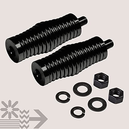 True MODS 2pc Heavy-Duty LED Whip Light Flag Spring Mount Mounting Base [Black-Finish] [Quick Release] [1/2" 20 Thread] for Offroad UTV ATV SxS Side-By-Side 4 Wheeler Polaris RZR Can-Am Maverick X3 - color: Black, size: 2pc, style: 1/2" - 20 Thread