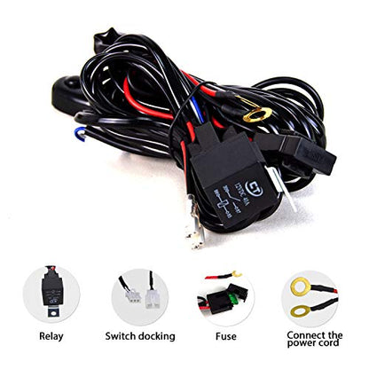 SKYWORLD LED Light Bar, 7D 20 inch 288W Spot Flood Combo Beam Work Driving Lamp with Black License Plate Mounting Bracket Wiring Harness Kit for Truck Car ATV SUV 4X4 Truck Boat - size: Light + Bracket + 12V Wiring