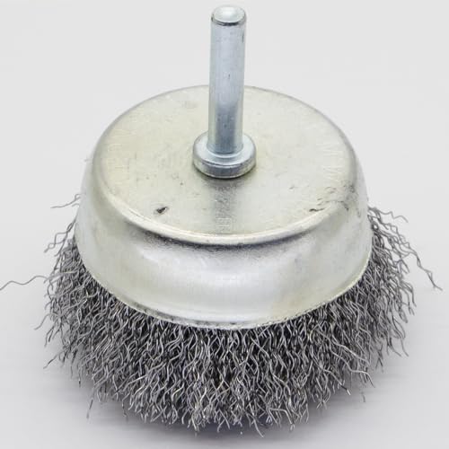 9-Piece Large Wire Brush Wheel Set - Metal Rust Removal, Polishing, Cleaning - 1/4″ (6mm) Shaft - Removes Burrs, Dust, and Paint - Handles Rough Surfaces - Rotary Tool Accessories - style: Set of 9 Large-sized Wire Brushes