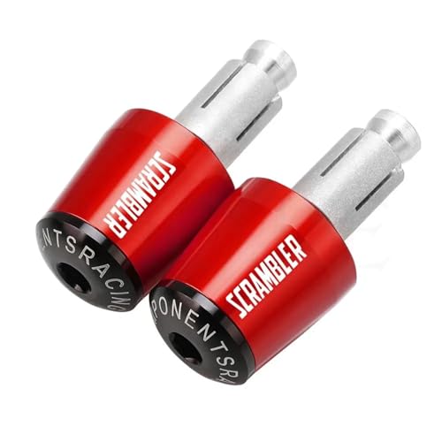 Motorcycles Handlebar Grips Cap Weight PartsAnti Vibration Plug Ends for Ducati Scrambler 2015-2016 15-16 - color: Red black