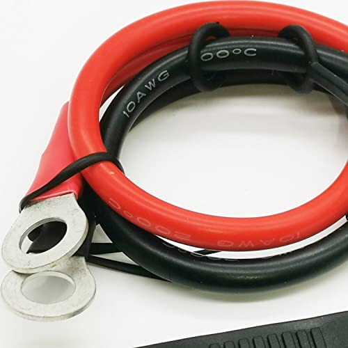 SAE Battery Charging Cable 10AWG SAE to O Ring Terminal Connectors Harness Wire, 2-Pin Quick Disconnect SAE Extension Wire for Solar Panel Motorcycle Etc with 1 SAE Polarity Reverse Connector