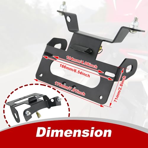 Xitomer Tail Tidy, Fender Eliminator/License Plate Holder Fit for CBR650R / CB650R 2019 2020 / CB650R Neo Sports Café 2019-2020, With LED License Plate Light, Compatible with OEM Turn Signal