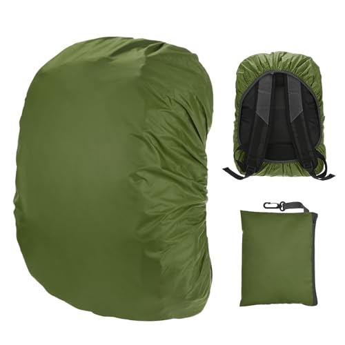 M METERXITY Waterproof Backpack Rain Cover, Waterproof Backpack Cover, Bag Rain Cover with A Carry Pouch for Hiking/Biking/Camping/Outdoor Traveling - color: Army Green, size: Middle(30L-40L)