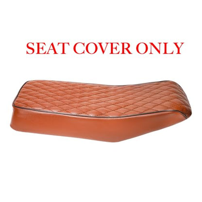 JMCHstore Brown Diamond Stitch Retro Mini bike Seat Cover for Monster Mega Moto MMB80 80cc MMB105 105cc, For Coleman Realtree RB100 RT100 Mini Bike Cushion Replacement parts - color: Brown