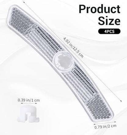 4PCS Bike Reflectors, Plastic Bike Wheel Reflectors for Night Riding, Safety for Road Mountain Bicycle Night Riding