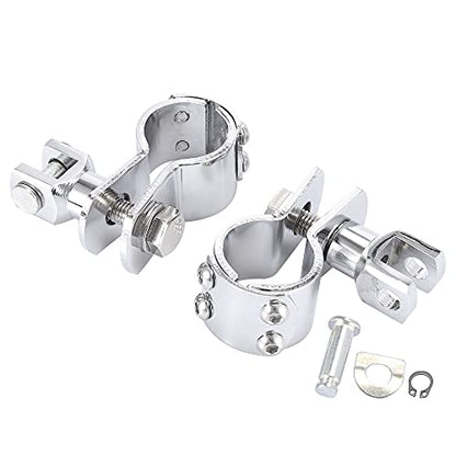 uxcell Motorcycle Footpegs 1" - 1 1/4" Highway Crash Bar Foot Peg Clamps Engine Guard Mounts Adapter for Harley Davidson