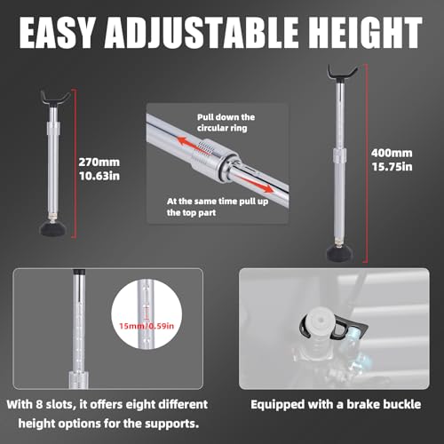 Motorcycle Front and Rear Wheel Lift Stand,Univesal Portable Easy Height Adjustable Lift Jack Stand for Most Motorcycle Wheels Maintenance - size: Spiral
