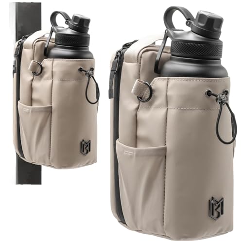 Magnetic Bottle Bag Sling Bag for Men and Women | Gym Bag for Gym, Travel, Work, and Sports | Keep Your Items off the Dirty Gym Floor With Magnetic Attachment (Cream) - color: Cream - 46 oz