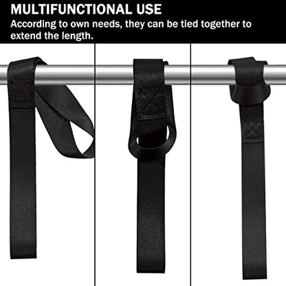 Black Soft Loop Tie Down Straps (6 Pack) 4500Lbs Breaking Strength and 1500Lbs Load Capacity, 12 * 1in Heavy Duty Tie Down Loops for Securing ATV UTV Motorcycles Scooters Dirt Bikes Lawn Equipment