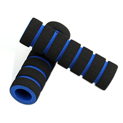 1 Pair Nonslip Foam Sponge Bike Motorcycle Handle Grip - color: Blue