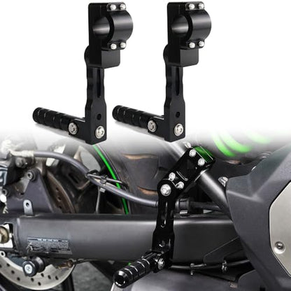 Xitomer 1.25" Foot pegs Adjustable Highway Peg Mounts Compatible with TW200 Tenere 700 MT-09 Tracer 900 / GT TDM 900 Motorcycle Highway Peg Mounts Footrest (130mm) - size: 130mm