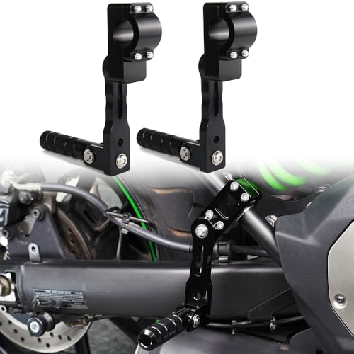 Xitomer 1.25" Foot pegs Adjustable Highway Peg Mounts Compatible with TW200 Tenere 700 MT-09 Tracer 900 / GT TDM 900 Motorcycle Highway Peg Mounts Footrest (130mm) - size: 130mm