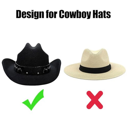 GEEDAR Cowboy Hat Holder Rack for Truck SUV Car (Keep Hat Shape) Car Clothes Hanger Bar Coat Hanger Hard Hat Holder for Truck Seat Car Accessories - size: for Cowboy Hats
