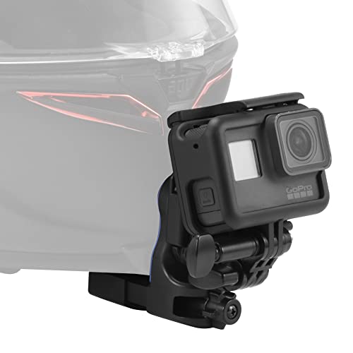 QKOO Motorcycle Helmet Chin Clamp Mount for GoPro Hero 13, 12, 11, 10, 9, 8, 7, 6, 5, 4, Session, 3+, 3, 2, 1, Hero (2018), DJI Osmo Action, AKASO, SJCAM, Action Cameras