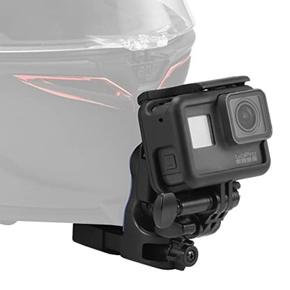 QKOO Motorcycle Helmet Chin Clamp Mount for GoPro Hero 13, 12, 11, 10, 9, 8, 7, 6, 5, 4, Session, 3+, 3, 2, 1, Hero (2018), DJI Osmo Action, AKASO, SJCAM, Action Cameras