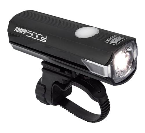 CATEYE AMPP USB Rechargeable Bike Light – High Visibility Super Bright OptiCube™ Headlight for Commuters, Road Cyclists & Mountain Bikers, Day & Night Riding Modes, IPX4 Waterproof, Tough & Durable - style: Ampp500s