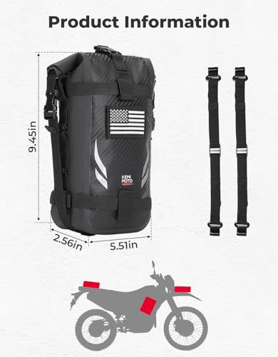 KEMIMOTO Motorcycle Front Fender Bag AND Stem Lock for Dirt Bike