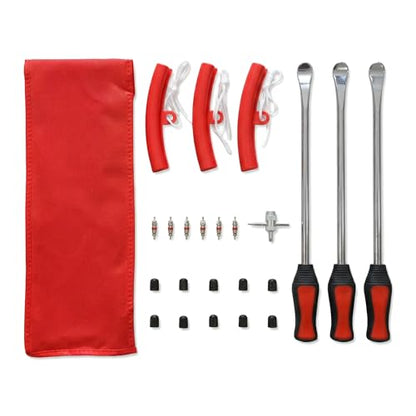 15" Tire Spoon Kit, 24pcs Tire Changing Tool for Motorcycle Dirt Bike Lawn Tractor Bicycle, Motorcycle - size: 15 inch