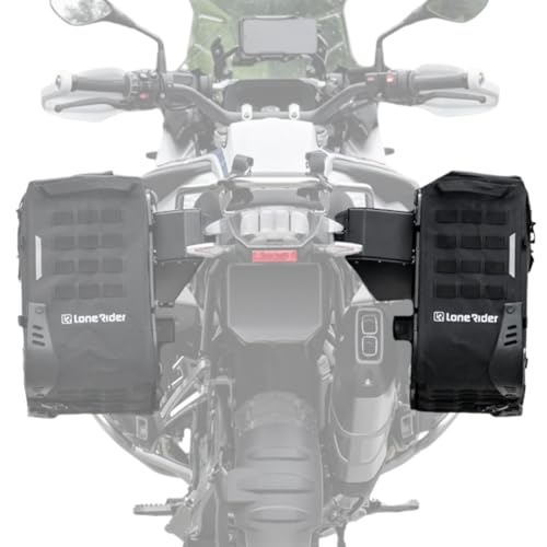 Lone Rider 31L Semi-Rigid Rackless Motorcycle Saddle Pannier Bag for BMW Motorcycle - 100% Waterproof, Dustproof Luggage with Quick Release, Safer than Hard Cases - No Racks Needed - style: 31 L