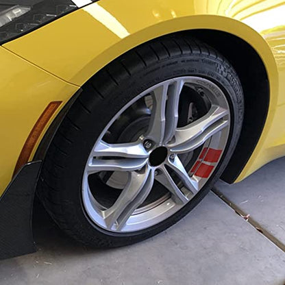 Kemaily Wheel Decals Hash Stripe Stickers Fits 18''- 21'' Wheels, 6Pcs Reflective Car Wheel Rim Decal Stripes Decoration Accessories (Red)