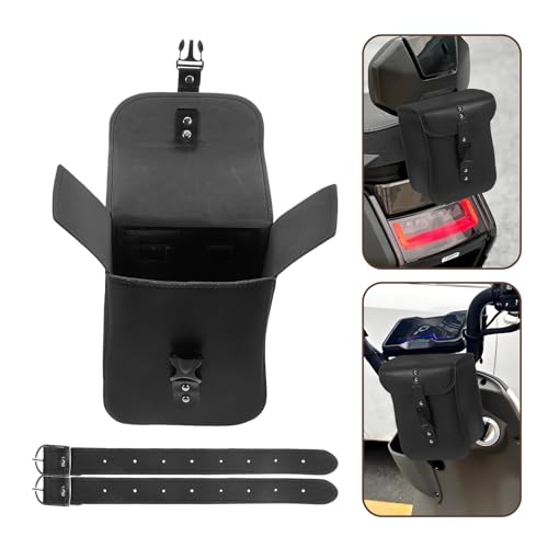 2pcs Universal Pu Leather Motorcycle Front Fork Bags Waterproof Handlebar Storage Pouches for Electric Bikes and Motorbikes, Small Motorcycle Accessories Tool Bags for Rider