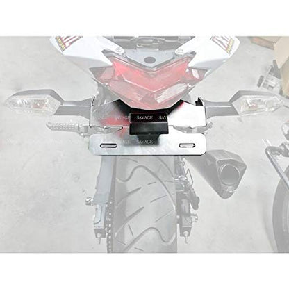 Fit For Kawasaki Ninja 300 250 Z250 Z300 Rear Tail Tidy License Plate Holder Lights Fender Eliminator Bracket 2013 2014 2015 2016 2017 2018 With LED Tail Light Compatible OEM Turn Signal