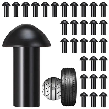 Richcat Tubeless Tire Puncture Repair Kit with Mushroom Plug, Repairs punctures and Flat Tires for Motorcycles, Cars, Trucks, ATVs,Gun Puncture Repair Kit - size: 32 Mushroom Plug Kit