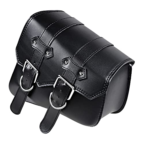 Motorcycle Solo Saddle Bag Compatible with Harley Sportster XL883 XL1200 Right Side Black - size: Right Side without Side Storage