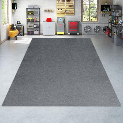 IRONMAX Garage Floor Mat 7.4’ x 17’ - Cuttable Garage Rug with Non-Slip Waterproof Backing, Washable Floor Protector, Oil Absorbent Parking Mat for Under Car, Motorcycle & Golf Cart - size: 7'4" x 17'