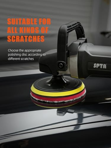 SPTA 6"(150MM) Microfiber Cutting Pads, 3PCS Soft Microfiber Wax Removal Pad, Detailing Wax Applicator Pad, for Waxing and Polishing&Scratch and Vortex Removal Pad - color: 6 Inch Sets1