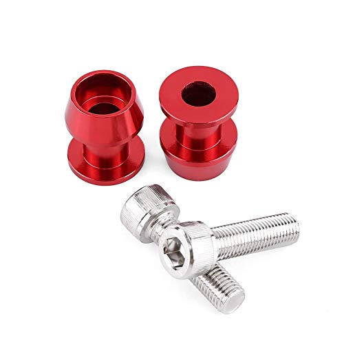 Anauto Motorcycle Swing Arm Spools 8/10mm CNC Aluminium Alloy Swing Arm Sliders Spools Stand Swingarm Bobbins Fit for for for (8MM-red)