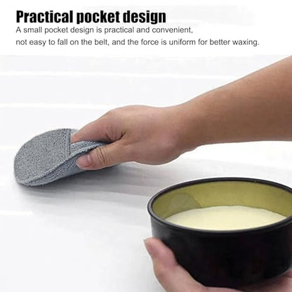 Automotive Polishing Pad - Microfiber Foam, Detailing Sponge, 5 Inch Round Applicator with Pocket for Waxing Buffing Conditioning Surfaces | Car Truck SUV Garage Rv Motorcycle Wheel Care Tasks Day