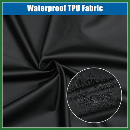 Motoforti 1 Set Motorcycle Luggage Net Helmet Cover 24"x17" Elastic Waterproof Trunk Cover with 6 Hooks Universal Long-lasting