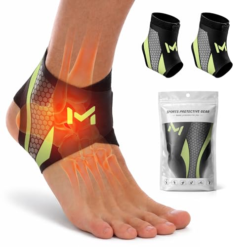 2 Pack Ankle Brace Compression Support for Men Women, Adjustable Lace-Up Ankle Stabilizer with Straps, Breathable Support for Running, Basketball, Gym, Sprained Ankle & Daily Use - color: Green