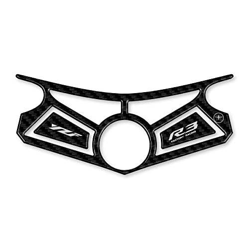 labelbike - 3D Sticker Motorcycle Steering Fork Plate Protection and Decoration in Resin Compatible with Yamaha YZF R3 2015-2018 - size: Steering Fork Plate