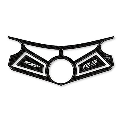 labelbike - 3D Sticker Motorcycle Steering Fork Plate Protection and Decoration in Resin Compatible with Yamaha YZF R3 2015-2018 - size: Steering Fork Plate