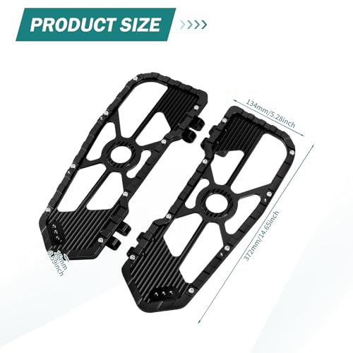 Motorcycle Front Rear Floorboard Footboard Fit For Harley Touring Road King Road Glide Street Glide Electra Glide Ultra Limited 1984-2025 (Black Rider Footboards) - color: Black Rider Footboards