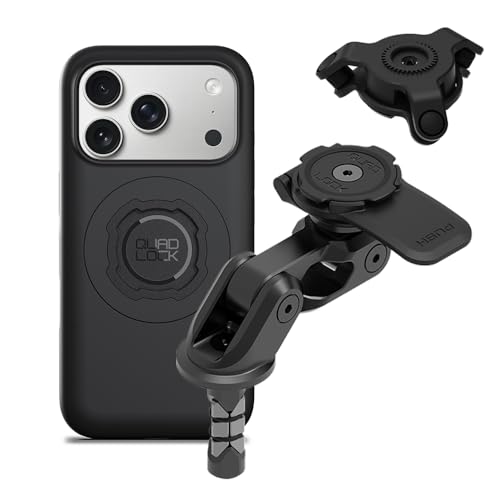 Quad Lock Motorcycle Fork Stem Mount PRO Kit with Vibration Dampener and MAG Phone Case for iPhone 17 Pro - size: iPhone 17 Pro