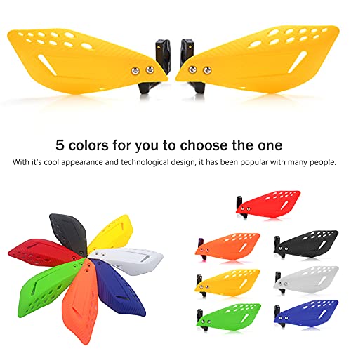 7/8" 22mm Motorcycle Handguards Handlebar Protector Gear for Dirt Bike ATV Yamaha Kawasaki Suzuki Honda(Yellow) - color: Yellow