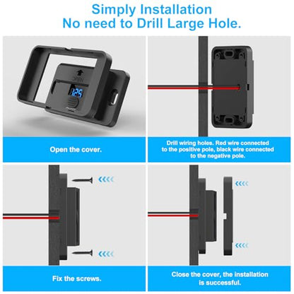 2 Pack 3 Port 12V USB Outlet Surface Mount Lightweight with Voltmeter, Dual USB C 30W and QC 18W Car USB Port 12 Volt Cigarette Lighter Replacement Charger Socket Panel with Button Switch for RV Bus - color: 2 pack