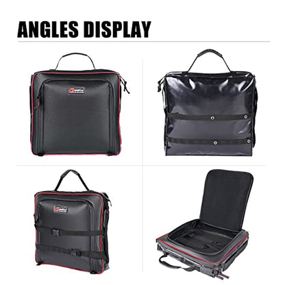 X3 Under Seat Storage Bag for Can-Am Maverick X3 2017-2025 | Large Capacity Tool Pouch Storage Bag Easy to Carry(RED PIPING) - color: RED PIPING